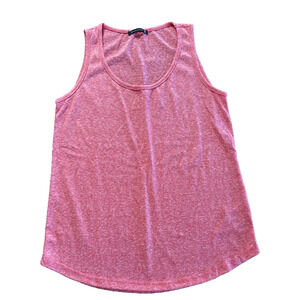 Staccato Pink Racer back tank Pink Slub Cotton Poly Blend Small Cut 121392